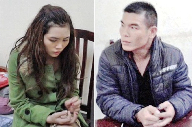 Hai đối tượng Quỳnh v&agrave; H&ugrave;ng tại cơ quan c&ocirc;ng an