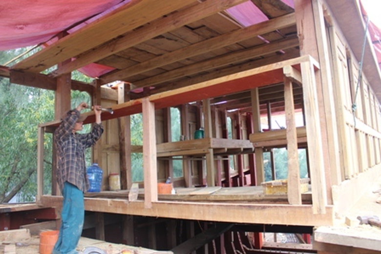 Ph&acirc;̀n tr&acirc;̀n tàu cũng đã cơ bản xong