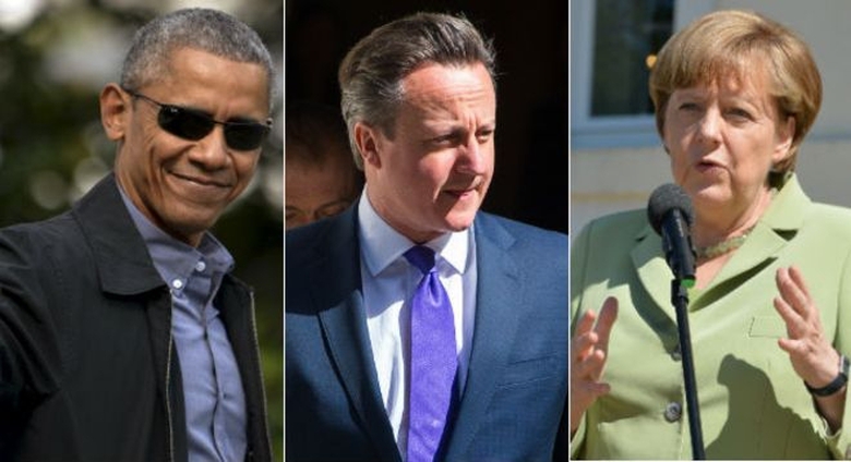 c&aacute;c nh&agrave; l&atilde;nh đạo cấp cao 3 nước Mỹ, Anh, Đức