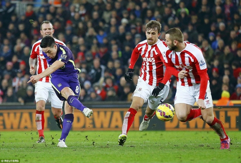 Man City gi&agrave;nh thắng lợi 4-1 trước Stoke