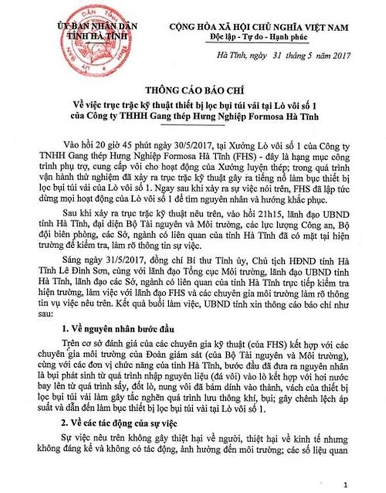 Th&ocirc;ng c&aacute;o b&aacute;o ch&iacute;