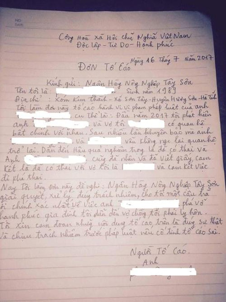 đơn tố c&aacute;o