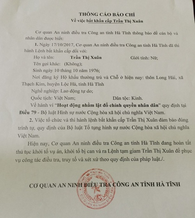 th&ocirc;ng c&aacute;o b&aacute;o ch&iacute;