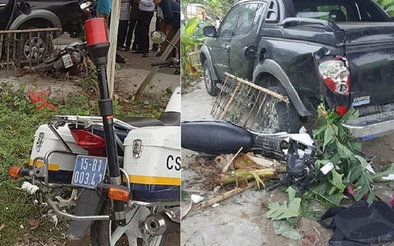 Hiện trường vụ TNGT khiến 2 nữ sinh bị thương nặng