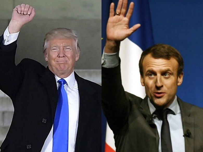 Tổng thống Mỹ Trump ch&uacute;c mừng &ocirc;ng Macron đắc cử tổ