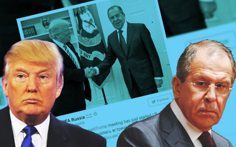 Tổng thống Mỹ Donald Trum v&agrave; Ngoại trưởng Nga Lavr