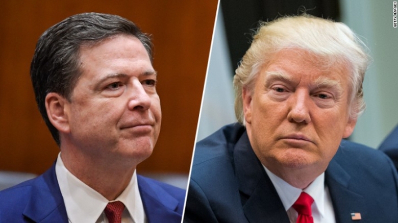 &Ocirc;ng James Comey v&agrave; Tổng thống Mỹ Donald Trump