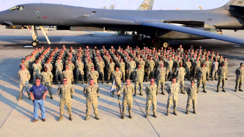 B&ecirc;n trong căn cứ kh&ocirc;ng qu&acirc;n  al-Udeid - ảnh tư liệ