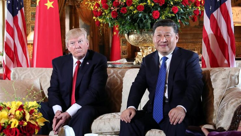 Tổng thống Mỹ Donald Trump v&agrave; Chủ tịch Trung Quốc 