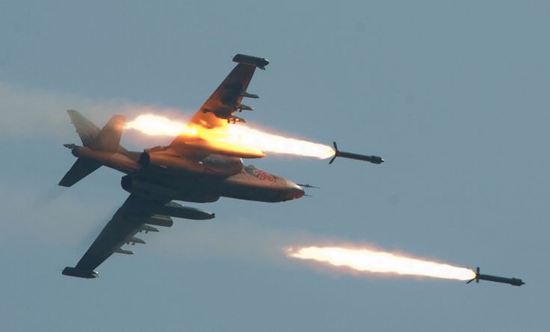 M&aacute;y bay chiến đấu Su-25 của Kh&ocirc;ng qu&acirc;n Nga