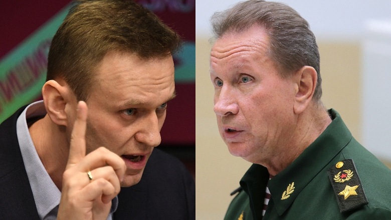 &Ocirc;ng Aleksey Navalny v&agrave; Tướng Viktor Zolotov