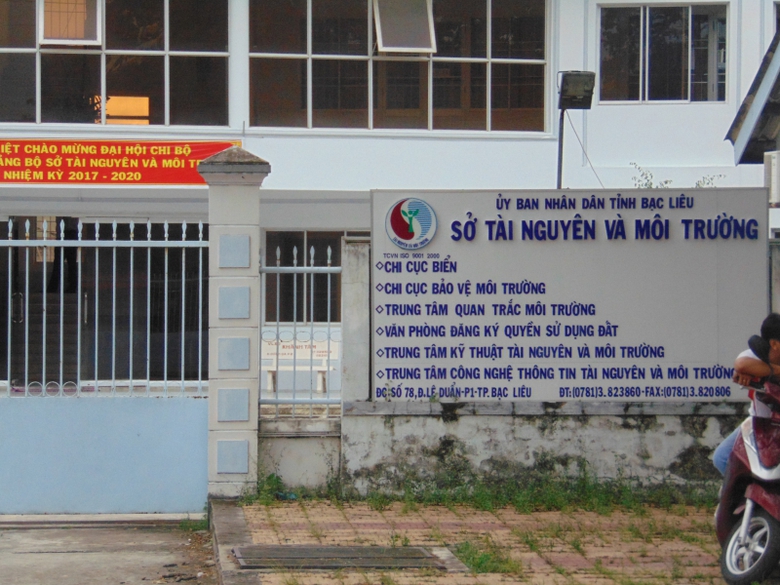 Sở TN&MT tỉnh Bạc Li&ecirc;u