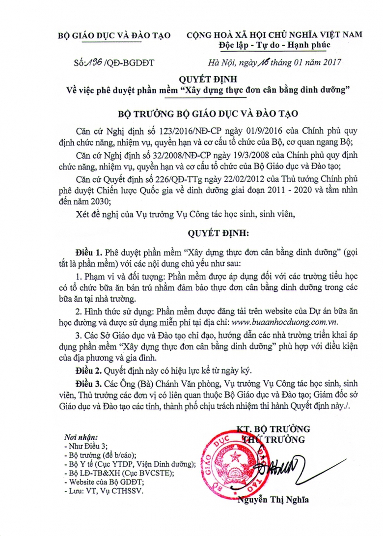 Quyết định phê duyệt phần mềm 