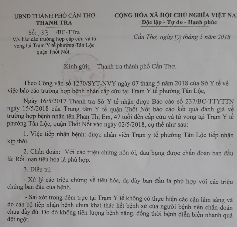 b&aacute;o c&aacute;o thanh tra Sở y tế