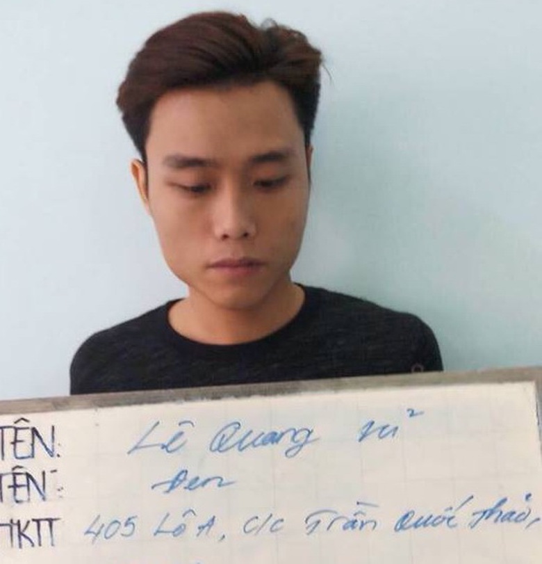 L&ecirc; Quang Vũ. ảnh C&ocirc;ng an cung cấp