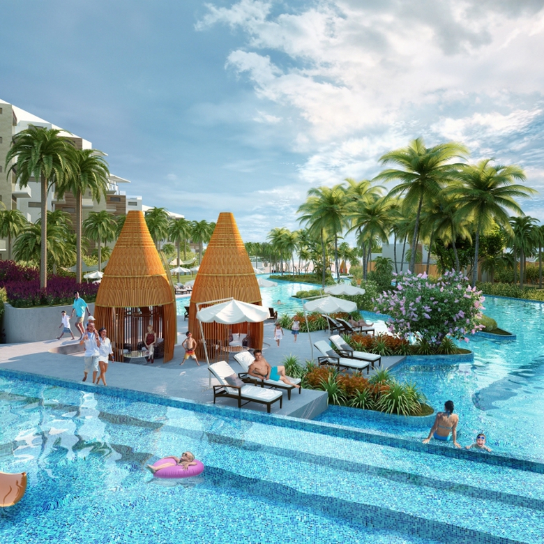 M&ocirc; h&igrave;nh bể bơi tại Condotel Residences Phu Quoc