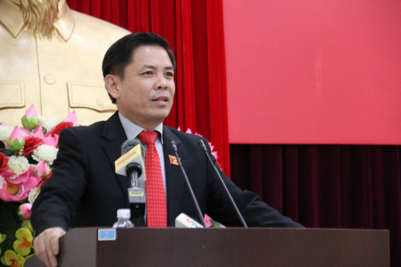 Bộ trưởng Nguyễn Văn thể ph&aacute;t biểu tại buổi lễ