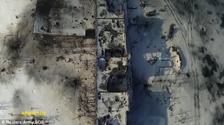 H&igrave;nh ảnh quay từ tr&ecirc;n cao cho thấy mức độ t&agrave;n ph&aacute; 