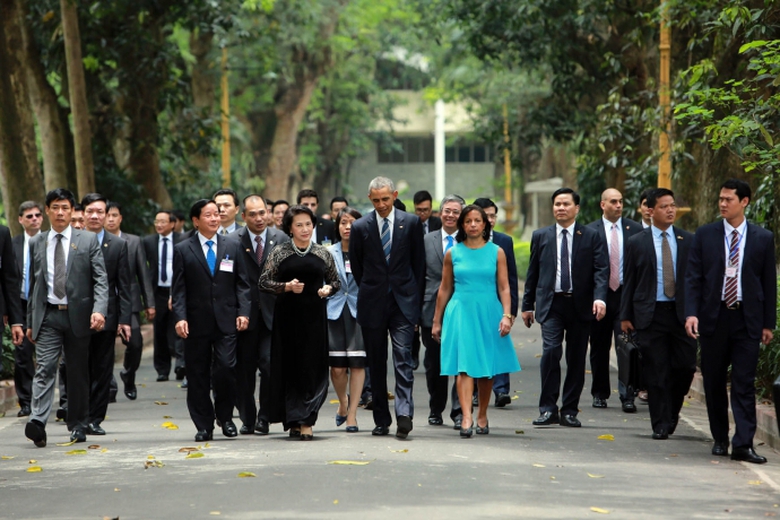 Tổng thống Mỹ Barack Obama tiếp x&uacute;c với Chủ tịch Q