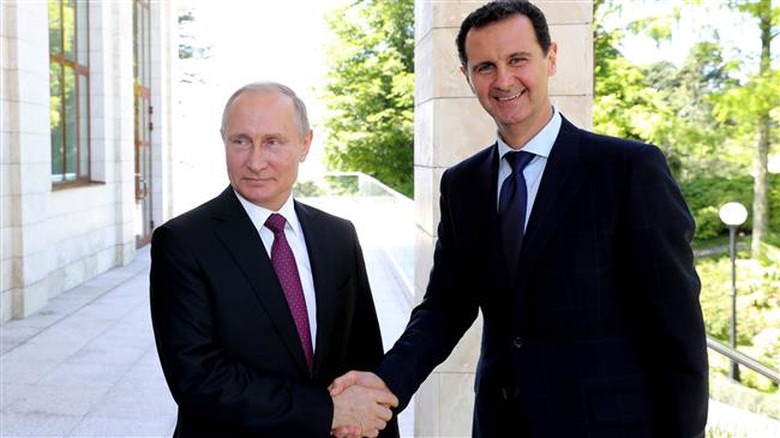 Tổng thống Nga Vladimir Putin v&agrave; Tổng thống Syria 