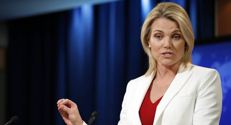 Người ph&aacute;t ng&ocirc;n Bộ Ngoại giao Mỹ Heather Nauert