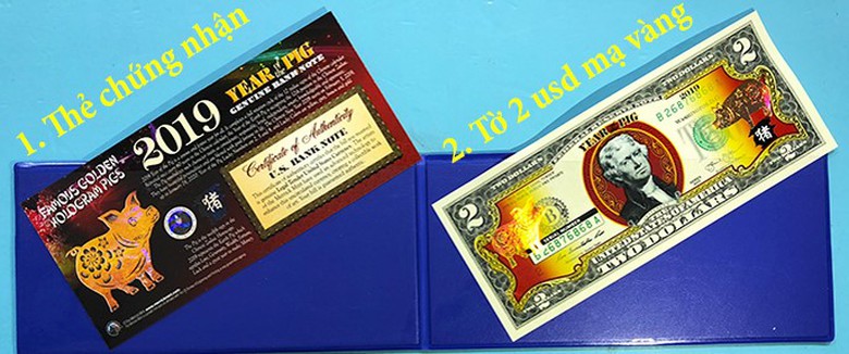 tiền mỹ mạ lợn v&agrave;ng