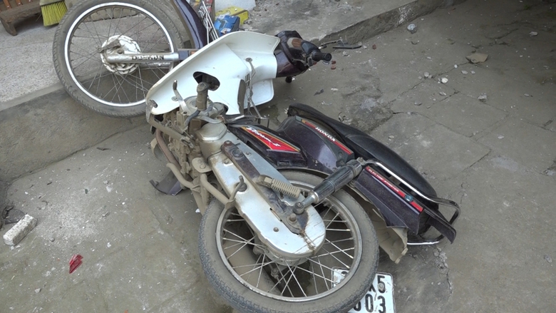 Ảnh 3. Xe &ocirc; t&ocirc; tải đ&acirc;m v&agrave;o xe m&aacute;y trước khi đ&acirc;m v&agrave;