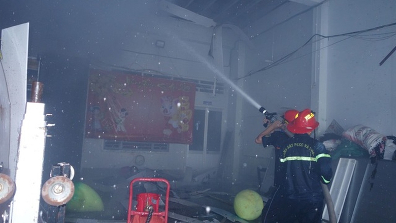 chay lon tai khu tap the trung tam van hoa nghe thuat tinh an giang