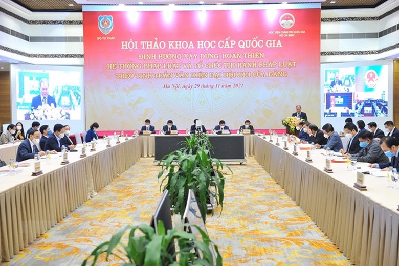 xay dung hoan thien he thong phap luat theo van kien dai hoi xiii