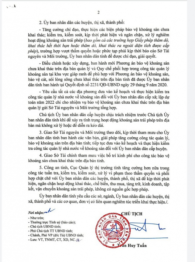 yen bai tang cuong quan ly ngan chan khai thac khoang san trai phep