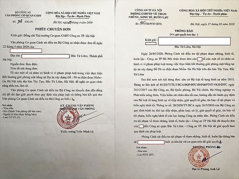 bac tu liem ha noi co hay khong dau hieu toi pham hinh su tai du an de po xe dien doan nhon ga ha noi
