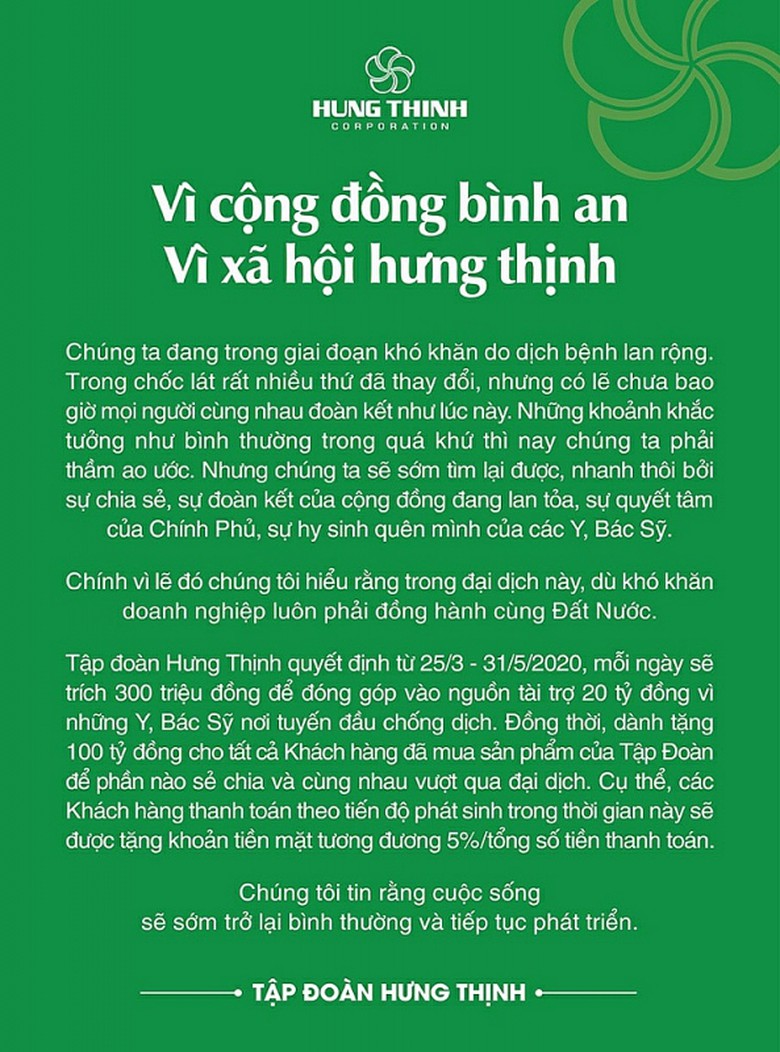 hung thinh tiep tuc ho tro 20 ty dong cho cac y bac sy chong dich covid 19