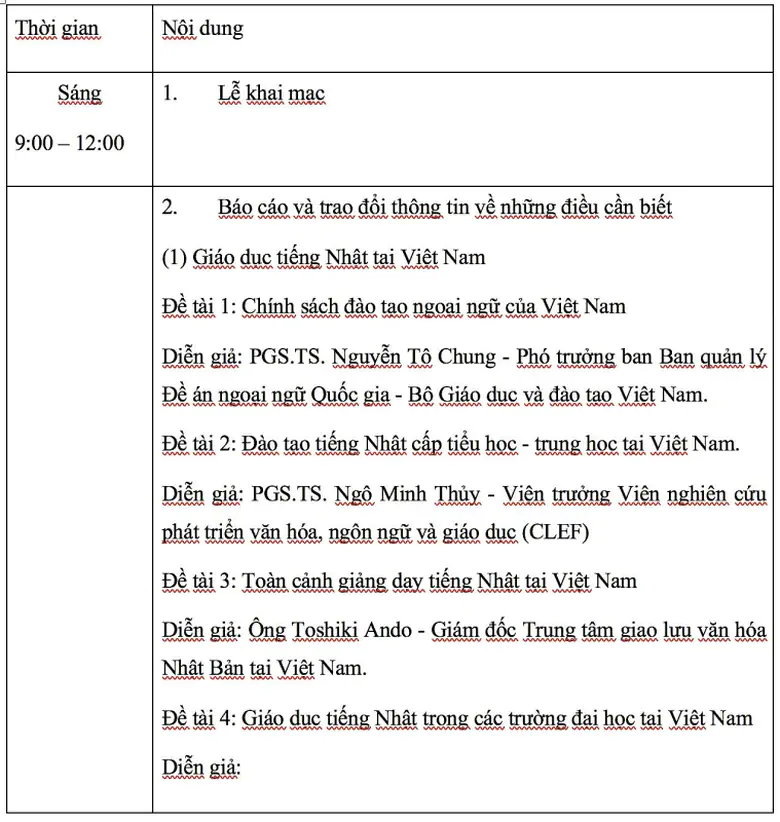 chuan bi dien ra dien dan danh cho giao vien tieng nhat cap tieu hoc trung hoc cua viet nam lan thu 1