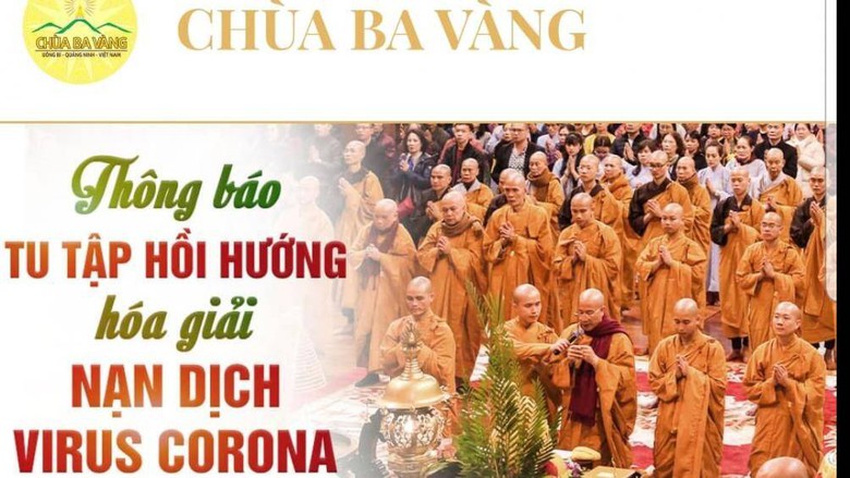 300 người tham dự buổi tu tập hồi hướng h&oacute;a giải virus corona của trụ tr&igrave; ch&ugrave;a Ba V&agrave;ng- Ảnh 1.