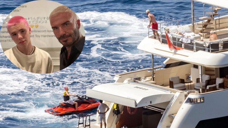 Bố con David Beckham bị cảnh s&aacute;t Italia 'sờ g&aacute;y'