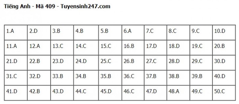 Đ&aacute;p &aacute;n đề thi m&ocirc;n Tiếng Anh THPT Quốc gia 2023 Full m&atilde; đề- Ảnh 9.