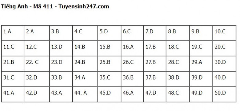 Đ&aacute;p &aacute;n đề thi m&ocirc;n Tiếng Anh THPT Quốc gia 2023 Full m&atilde; đề- Ảnh 11.