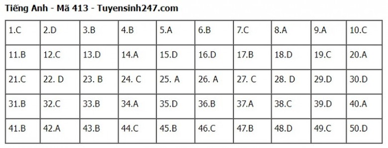 Đ&aacute;p &aacute;n đề thi m&ocirc;n Tiếng Anh THPT Quốc gia 2023 Full m&atilde; đề- Ảnh 13.