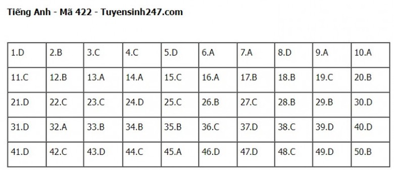 Đ&aacute;p &aacute;n đề thi m&ocirc;n Tiếng Anh THPT Quốc gia 2023 Full m&atilde; đề- Ảnh 22.