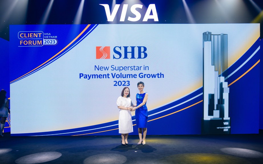 VISA vinh danh SHB l&agrave; &ldquo;Ng&ocirc;i sao tăng trưởng thẻ năm 2023&rdquo; - Ảnh 1.