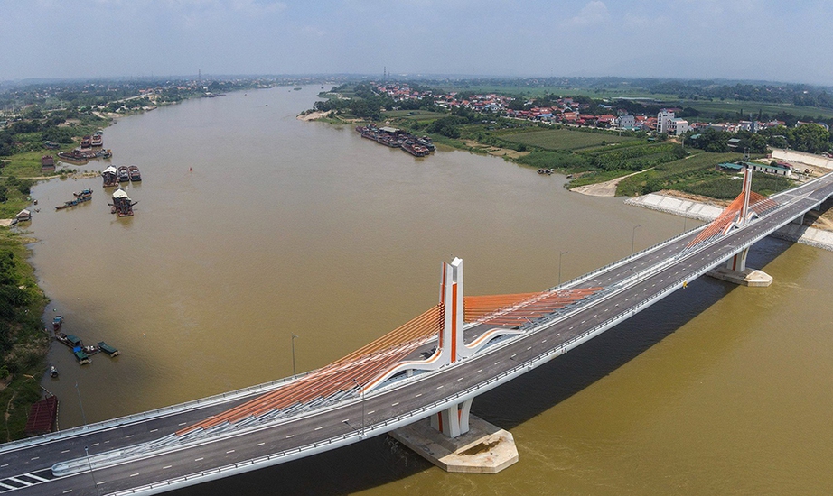 Kh&aacute;nh th&agrave;nh cầu 540 tỷ nối Vĩnh Ph&uacute;c -  Ph&uacute; Thọ, xe bớt đi đường v&ograve;ng 20km - Ảnh 3.