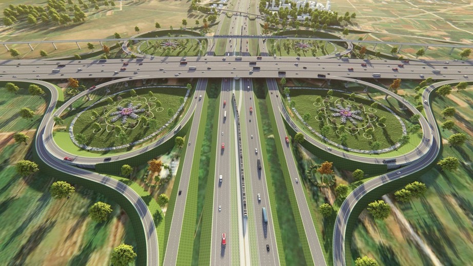 Gỡ kh&oacute; vật liệu x&acirc;y dựng đường V&agrave;nh đai 4 - Ảnh 1.