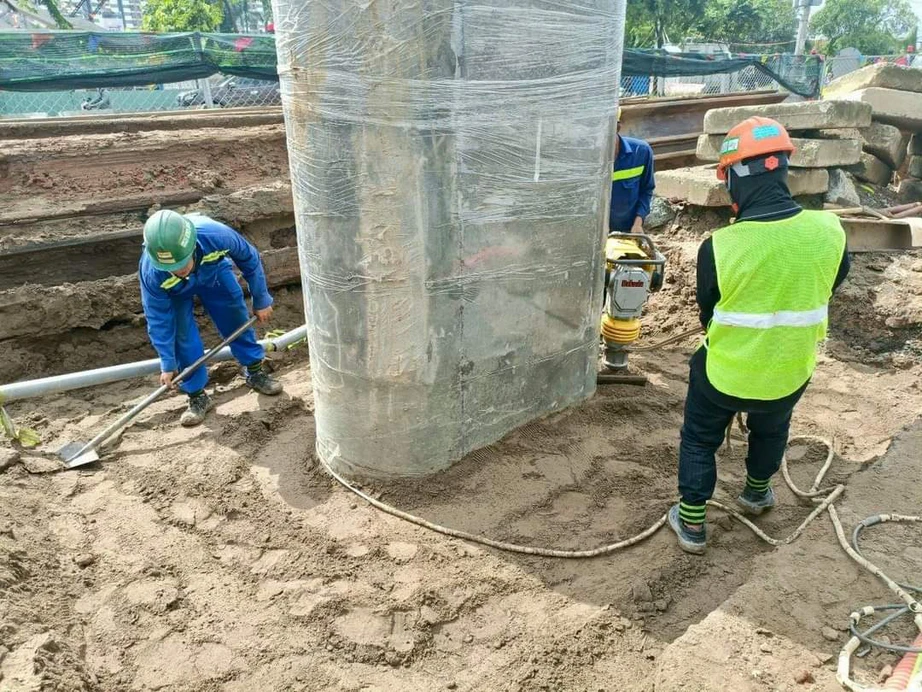 C&ocirc;ng tr&igrave;nh cầu bộ h&agrave;nh tuyến metro số 1 thi c&ocirc;ng  xuy&ecirc;n lễ 2/9 - Ảnh 2.