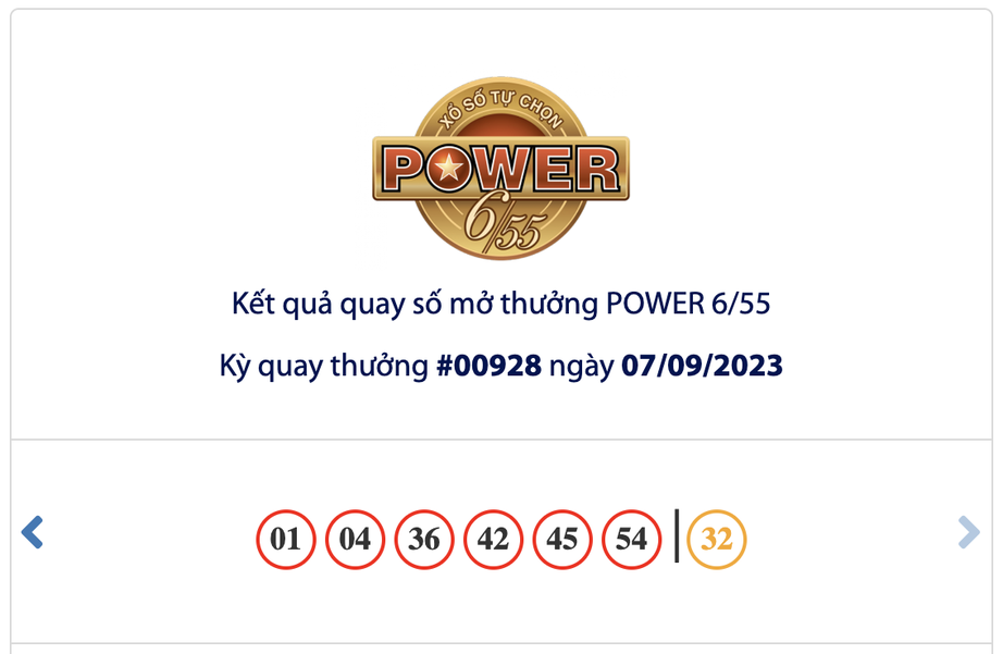 Kết quả xổ số vietlott h&ocirc;m nay.