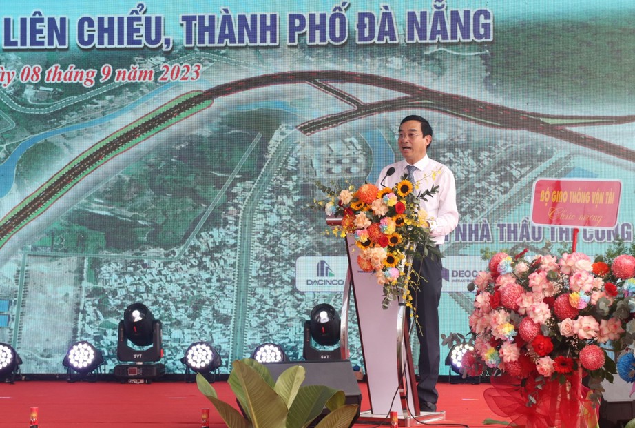 Khởi c&ocirc;ng đường nối cảng Li&ecirc;n Chiểu, kết nối mạng lưới vận tải đường bộ quốc gia - Ảnh 2.