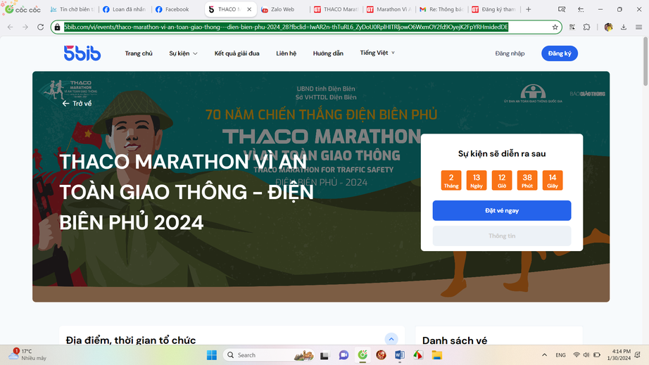 Mua BIB giải THACO Marathon v&igrave; ATGT - Điện Bi&ecirc;n Phủ 2024 ở đ&acirc;u?- Ảnh 2.