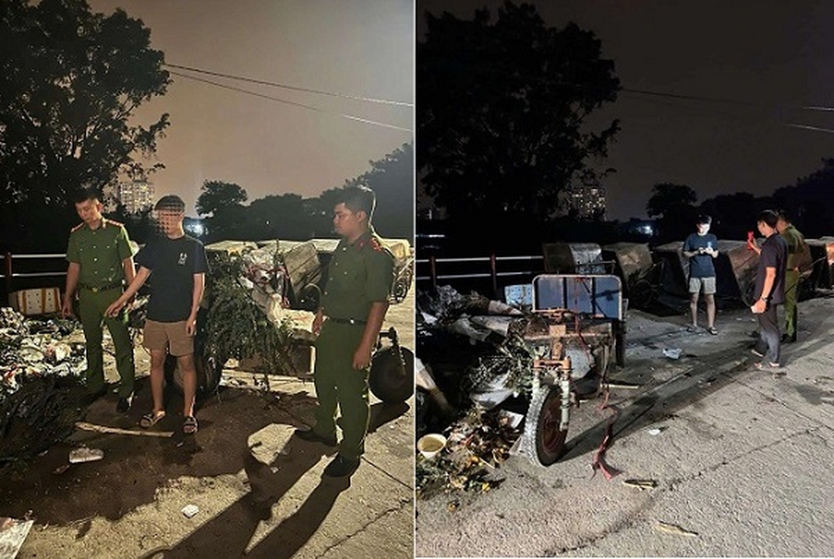 Phạt nhiều người đi xe m&aacute;y, xe 3 b&aacute;nh đổ trộm r&aacute;c tại chợ đ&ecirc;m Quảng An, đ&ecirc; Nhật T&acirc;n- Ảnh 1.