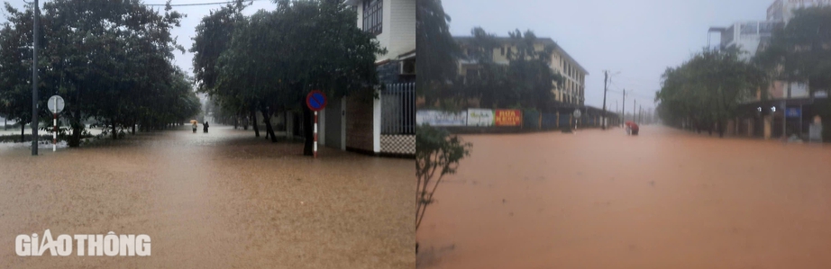 Nhiều tuyến đường TP Huế ngập sâu, người dân bì bõm lội nước- Ảnh 4. Nhiều tuyến đường TP Huế ngập sâu, người dân bì bõm lội nước- Ảnh 4.