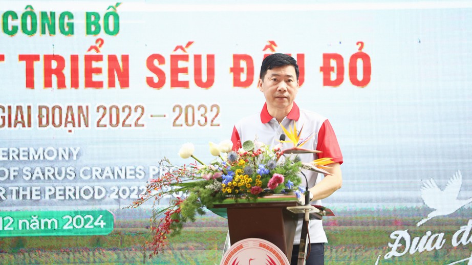 Đồng Th&aacute;p nỗ lực kh&ocirc;i phục đ&agrave;n sếu đầu đỏ cho Vườn quốc gia Tr&agrave;m Chim- Ảnh 1.