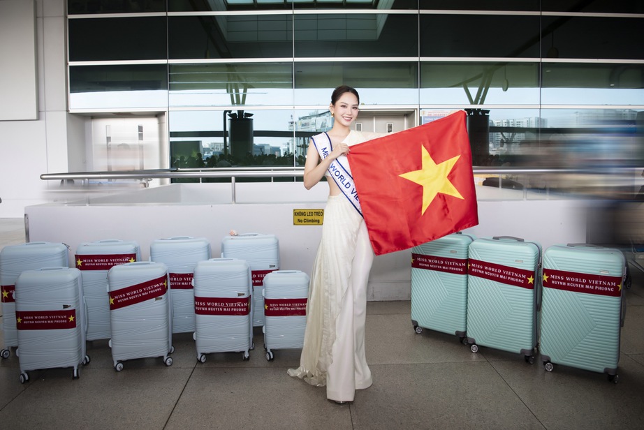 Hoa hậu Mai Phương ch&iacute;nh thức bay sang Ấn Độ chinh chiến tại đấu trường Miss World thứ 71- Ảnh 2.